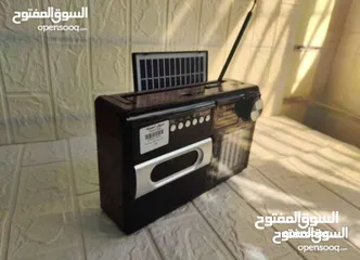  8 راديو انتيكا بطراز كلاسيكي بنظام صوتي حديث يعمل على الكهرباء الشحن بطاريات طاقه شمسيه