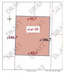  2 قطعة من اراضي شمال عمان موبص زراعية مربعة 10 دونمات لها واجهة كبيرة على الشارع الدونم الواحد 