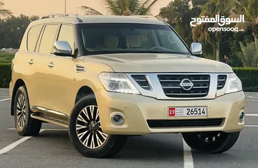  2 نيسان باترول V8 موديل 2016 الماكينة الصغيرة سيارة بحالة ممتازة من الداخل والخارج