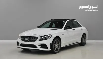  2 Mercedes-Benz C300 1,310 AED Monthly Installment  C 43 Amg Kit  Low Mi  Free Insurance  (R323415)