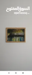  2 لوحة أكريلك ساحرة انعكاس الأشجار على الماء طول .. مستطيلة الحجم .. 40سم في 30سم