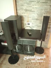  1 مسرح منزلي سوني الف وت مع ريموت واربع سماعات وصب