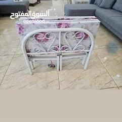  8 جديد وفرنا سرير حديد قابل للطي ومريح   سرير حديد ابيض قابل للطي    تصميم عملي وعصري