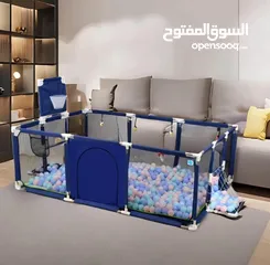  1 ملعب الأطفال بالحجم السوبر صار متوفر خلي أولادك يعيشوا المتعة بأمان ومرح!  سلة ألعاب وكرات الاطفال
