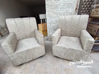  5 طقم كنب بلون شرحات 7 مقاعد عرض بسعر الجملة