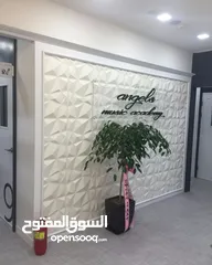  6 ورق حائط ثلاثي الأبعاد 3d wall panels white