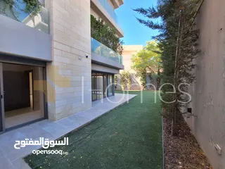  4 شقة مع حديقة للايجار في جبل عمان بمساحة بناء 180م