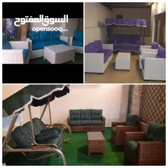 28 اختيارك الصح  طقم راتان 5 مقاعد 125د + طاولة وسط .. شامل التوصيل داخل عمان  يتوفر اطقم راتان سباعي