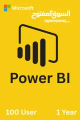  1 Power BI Pro 100 User 1 Year (Pre-Owned)