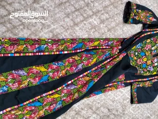  5 ثوب تقليدي فخم تراثي الوان جميلة تطريز فخم قماش توب جاهز للبس