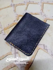  4 محفظة جلدية فاخرة وانيقة للرجال قابلة للطي مصنوعة يدوياً من الجلد الأصلي الطبيعي 100 ٪