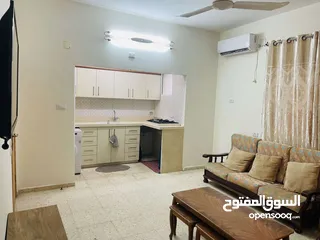  6 شقة مفروشة للإيجار Ground floor apartment with a front garden for rent on Al-Mala'ab Street in Qalqi