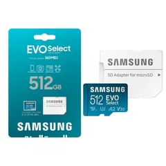  1 Samsung Evo Select 512GB Micro SD Card