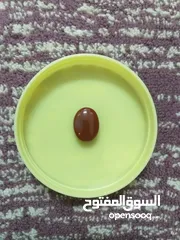  1 حجر عقيق جزع يمني أحمر كبدي  Yamani agate stone dark red lace