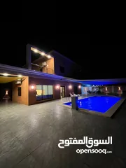  2 مزرعة وشاليه فيلا طلة الجبل في بيرين للايجار اليومي والاسبوعي والشهري اطلالة ولا بالخيال نتشرف فيكم