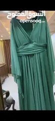  2 فستان سهرة اخضر طويل