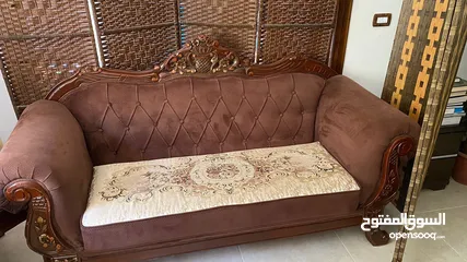  1 طقم كنب زان