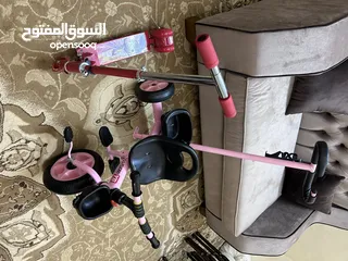  4 بسكليت وسكوتر وخيمة بحالة ممتازة متل الجديد