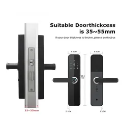  5 قفل باب ذكي - Smart door lock - M10 - عدد لا محدود من المفاتيح مع كل قفل