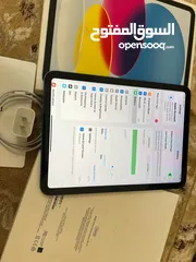  6 ايباد 10 العاشر  شاشة 11انش 256 قيقا نظيف مو مفتوح ولا مصلح شرط مع الاغراض