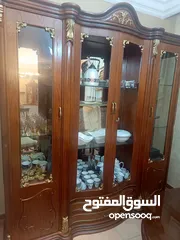  4 غرفه سفره دمياطي مصرية مع فضيه وبوفيه للبيع بحاله الوكاله للبيع المستعجل بداعي نقل البيت
