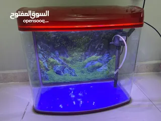  5 Fish tank with led light +water pump