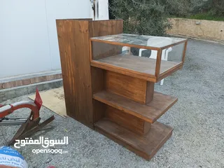  4 طاولة كاش خشب