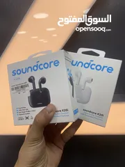  1 سماعة  بلوتوث انكر عظم متوفرة الالون ازرق و الأسود والأبيض  ومكفوله 18 شهر  Anker soundcore K20i