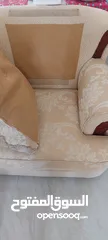  7 كنب صالون فخم 9 قطع مستعمل شبه جديد ومنضف دراي كلين ولا يحتاج تنضيف
