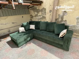  2 طقم كورنر بحاله ممتازه اسفنج دانلوب