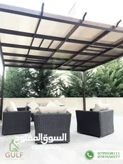  4 مظلات ابواب درابزين سيكوريت ماتورات حدائق تصميم بيرجولا غرف مغلقة المنيوم خشابي pergola خشب حديد