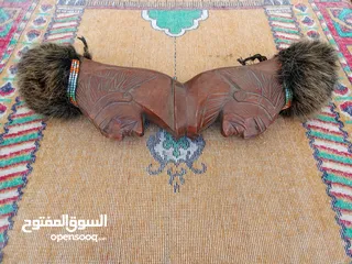  3 الهنود الحمر خشبي محفور
