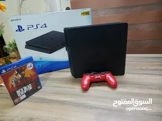  4 بلايستيشن فور سلم مع كرتونة للبيع بحالة الوكالة قابل للتفاوض