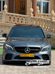  13 مرسيدس C43 AMG موديل 2019 فل مواصفات داخل وكالة احمر 4 كامرات