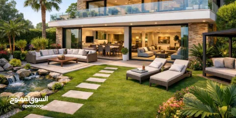  3 شقه فاخره للبيع 200 متر بناء + 100 متر حديقه