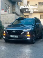  2 سيارة سنتافيه 2019  لون فيراني دهان شركة