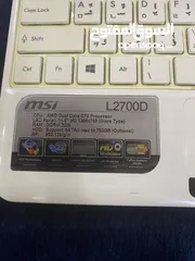  2 لابتوب ابيض نوع msi صغير شغل جامعات وطلاب توجيهي نظيف مستعمل