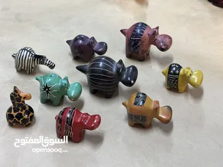  1 تحف على شكل حيوانات حجم صغير عدد 9