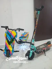  1 للبيع سكوتر كهربائي ViRo RIDES وسكوتر درفت 36VOLT بحاله ممتازه