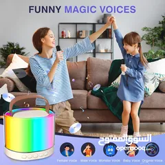  5 سماعة شحن صغيرة متنقل مع مايك عدد 2 نظام كاروكي للاطفال Karaoke Machine for Kids Adults K52