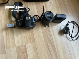  2 كاميرا كانون 250D حالة تقريبا جديدة