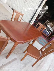  1 طاوله سفره 4 مقاعد اوربي بحال الوكاله