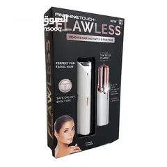  1 قلم ازالة الشعر الذهبي جهاز فلوليس لإزالة شعر الوجه و الحواجب FLAWLESS يعمل بالشحن مع ضوء تحديد