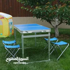 3 طاولة المنيوم خفيفه وسهله الطئ