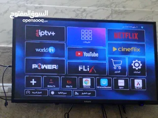  1 شاشه جي جارد 43 بوصه كل اشي سعر   + رسيفر اندرويد سبايدر رد 30 4k 5 G
