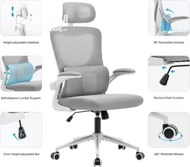  4 جددنا عرضنا كراسي مكتبية بتصاميم طبية وبألوان عصرية Moder Chair مع مميزات دعم لاسفل الظهر وايد متحرك