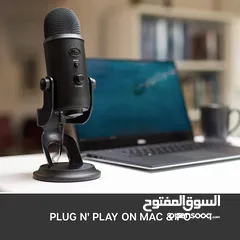  4 Blue Yeti USB Mic for Recording & Streaming on PC and Mac ميكرفون بلويتي احترافي