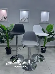  2 كرسي بار BNIBT قابل للتعديل الارتفاع، مصنوع من الفولاذ المقاوم للصدأ، كرسي بار دوار، كرسي طعام، مطب
