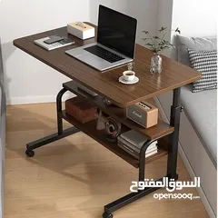  3 طاولة لابتوب خشبية عملية وأنيقة   سطح واسع بيسع لابتوب، كتب ومحاضراتك ارتفاع قابل للتعديل م