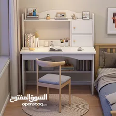  4 مكتب دراسي بشكل مودرن مع رفوف متعددة أنيقة احصل على مكتبك المثالي الآن!